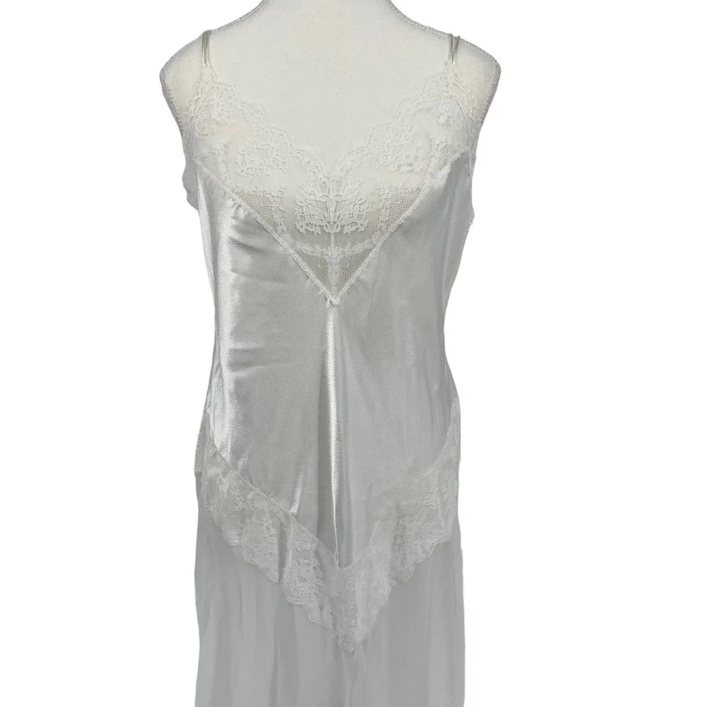 Vintage Nightgown & Robe Set Me 2 Sleepwear White ILGWU Women’s Large - Picture 6 of 16